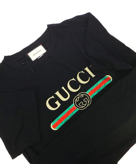 gucci t shirt black womens|vintage gucci t shirt women.